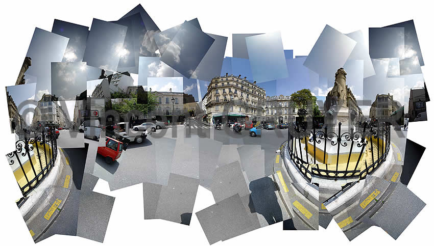 Photographie artistique 11 mai 1871: la Commune de Paris ordonne la destruction de la maison de Thiers. 29 / 2.34&deg;- 48.87&deg; /11.05.2004 / 11h39-12h16 T.U. - Place Saint-Georges - 75009 Paris - D&eacute;partement de Paris - R&eacute;gion Ile-de-France - France - Europe - H&eacute;misph&egrave;re nord - Terre - Syst&egrave;me solaire - Voie Lact&eacute;e