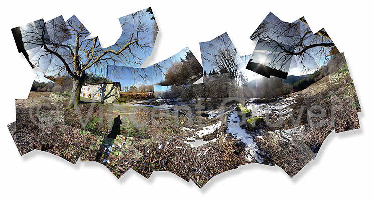 19/ 4.28&deg; - 45.12&deg;/30.12.2003/14 Uhr 40 - 14 Uhr 46 T.U. Fournet - 43190 Tence - Region Auvergne - Zentralmassiv - Frankreich (France) - Europa - Nordhemisph&auml;re - Erde - Sonnensystem - milchiger Weg - Ziehen 1/100 - 82 cm x 36 cm - Preise: 225 Euro ohne Rahmen
