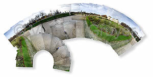 9/2.33&deg; - 48.85&deg;/23.11.2003/12 Uhr 19 - 12 Uhr 26 T.U.- Garten Luxemburgs (Jardin du Luxembourg) - 75006 Paris - Ile-de-France - Frankreich - Europa - Nordhemisph&auml;re - Erde - Sonnensystem - milchiger Weg - Ziehen 1/100 - 81 cm x 41 cm - Preise: 225 Euro ohne Rahmen