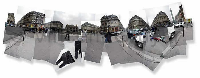 Photo artistique de la place de l'opéra Garnier à Paris 5 janvier 1875, inauguration de l’opéra National de Paris, l’opéra Garnier 20 / 2.34°- 48.87° / 05.01.2004 / 14H09 - 15H27 T.U. Opéra Garnier, l’opéra National de Paris, - 8 rue Scribe - 75009 Paris - Département de Paris – Région Ile-de-France - France - Europe - Hémisphère nord - Terre - Système solaire - Voie Lactée.